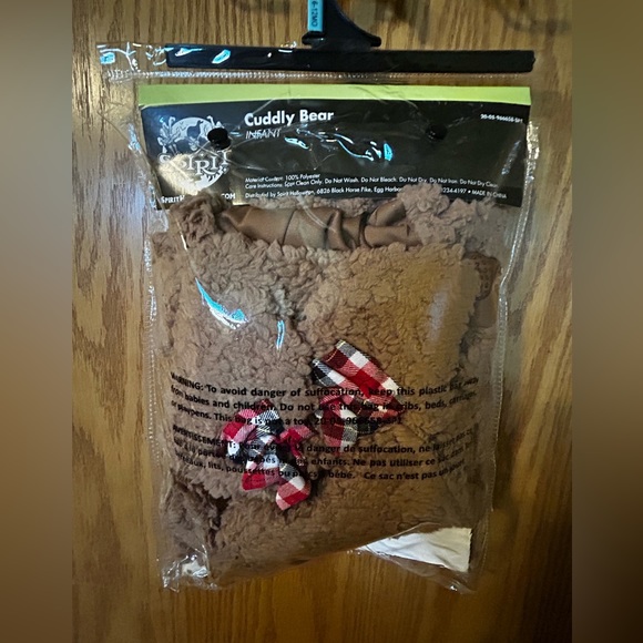 NWOT: Spirit: Cuddly Bear costume. Size: 6-12 months - Picture 4 of 5